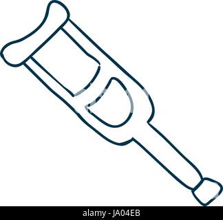 Crutches Medical Tool For Rehabilitation Vector Stock Vector Image Art Alamy