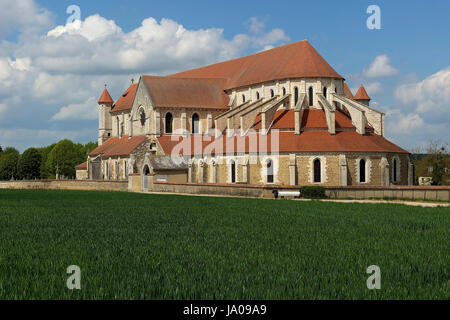 Pontigny Abbey in France. Stock Photo