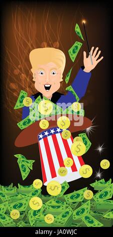 Donald Trump President of the United States Stock Vector