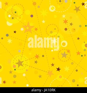 Golden Stars seamless pattern swatch tile background Stock Vector