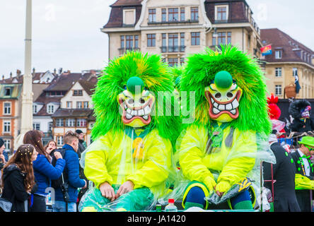 Participants in the Basel Carnival in Basel , Switzerland Stock Photo