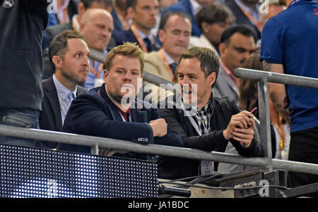 James Corden watching the UEFA Champions League Final between Juventus ...