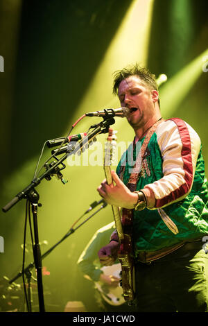 Las Vegas, NV, USA. 3rd June, 2017. ***HOUSE COVERAGE*** MODEST MOUSE at Brooklyn Bowl in Las vegas, NV on June 3, 2017. Credit: Erik Kabik Photography/Media Punch/Alamy Live News Stock Photo