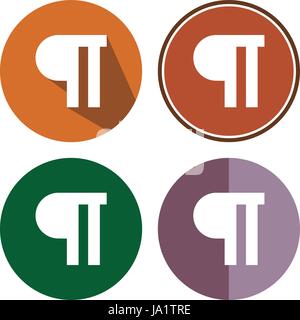 icons flat paragraph for Web, Mobile and business Stock Vector