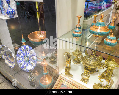 TEHRAN, IRAN - MAY 07, 2017: Shop of souvenirs and retro items for sold. Stock Photo