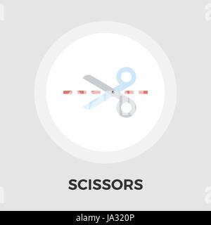 Scissors Icon Vector. Flat icon isolated on the white background. Editable EPS file. Vector illustration. Stock Vector