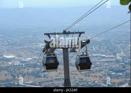 temple, pillar, turkey, cousin, pergamum, cablecar, historical, temple, act, Stock Photo