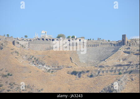 turkey - bergamo - pergamon - columns Stock Photo