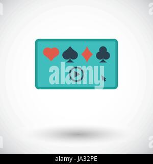 Video game. Flat vector icon for mobile and web applications. Vector illustration. Stock Vector