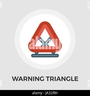 Warning triangle icon vector. Flat icon isolated on the white background. Editable EPS file. Vector illustration. Stock Vector