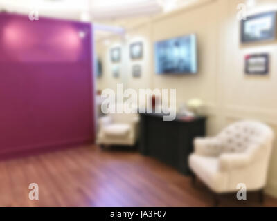 Blurry of reception room in a modern office interior Stock Photo
