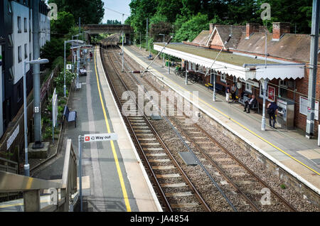 Whittlesford Parkway station a few miles south of Cambridge. The station is a main stop on the line from Cambridge to London Liverpool Street. Stock Photo