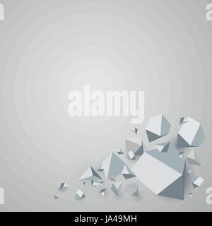 Gray abstract Polygonal Geometric Background, vector illustration. Stock Vector