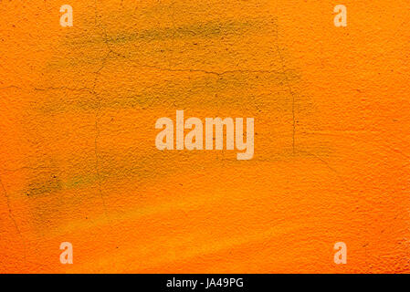 orange, color painted wall background texture Stock Photo