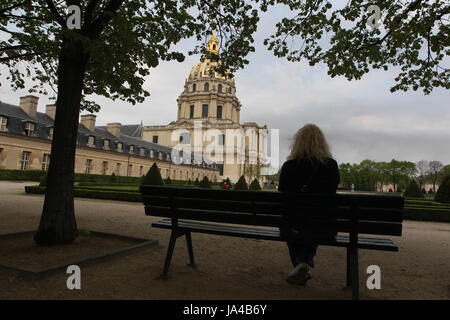 Hotel des Invalides, is a complex of buildings in the 7th arrondissement of Paris, France Stock Photo