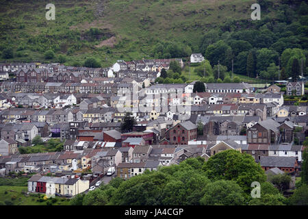 The town of Ferndale in The Rhondda Valleys, south Wales Stock Photo