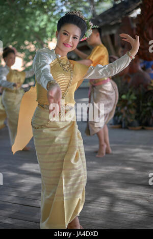 Thailand dancer in traditional dress. Thai dance Stock Photo