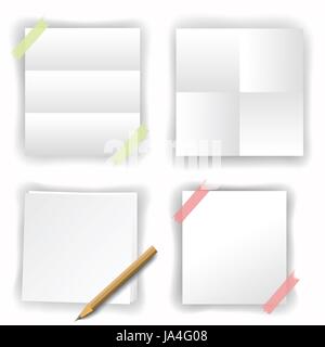 set of white papers for your design Stock Photo
