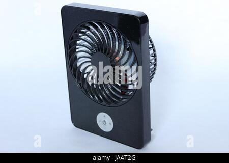 A refreshing black portable and rechargeable fan Stock Photo