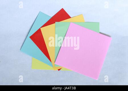 Small paper think self sticky self and all colors to write messages Stock Photo