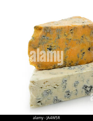 food, aliment, wedge, hard, gourmet, cheese, dairy, assortment, slice, milk Stock Photo