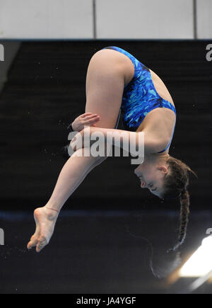 Ruby Bower Ruby Bower competing in the 10m platform during the British Diving ...