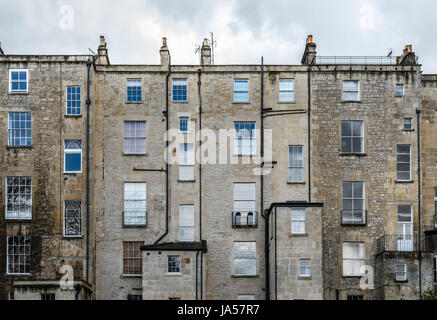 The rear view of old Georgian houses Stock Photo