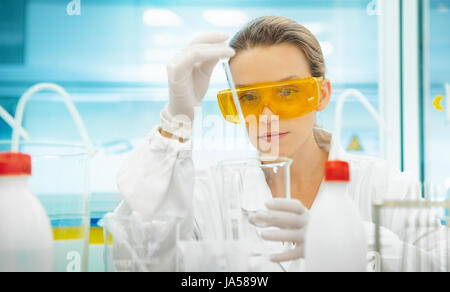 Woman in lab, researcher, doctor Stock Photo