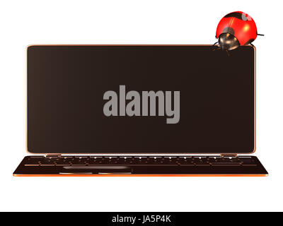 laptop, notebook, computers, computer, leaf, macro, close-up, macro admission, Stock Photo