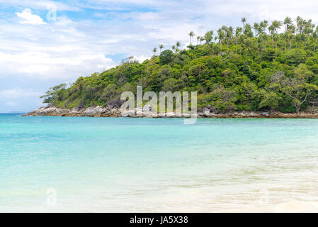 Snorkeling point with beautiful coralscape at Racha Island Phuket Thailand Stock Photo