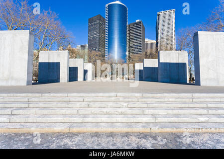 NEW YORK - FEBRUARY 5: U.S. Navy East Coast Memorial at Battery Park. The memorial was dedicated by President John F. Kennedy on May 23, 1963. On February 5, 2010 in New York City, USA Stock Photo