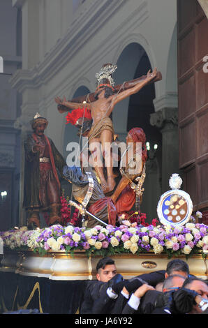 Italy, Sicily, city Trapani, the Processione dei Misteri di Trapani, the Procession of the Mysteries of Trapani on Good Friday, group of the Misteri Stock Photo