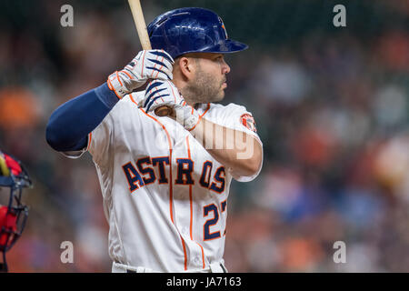 August 23, 2017: Houston Astros second baseman Jose Altuve (27) bats during a Major League Baseball game between the Houston Astros and the Washington Nationals at Minute Maid Park in Houston, TX. The Astros won the game 6-1...Trask Smith/CSM Stock Photo