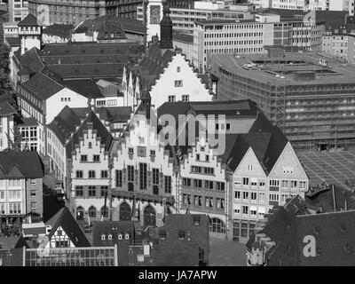 Roemerberg old city in Frankfurt am Main Germany Stock Photo