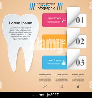 Business Infographics. Tooth icon. Stock Vector