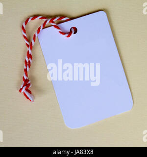 Retail tags for sales in a shop. Stock Photo