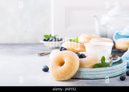 Homemade donuts with sugar Stock Photo