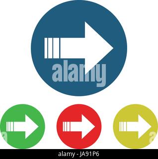 Vector arrow set in vector on white background Stock Vector