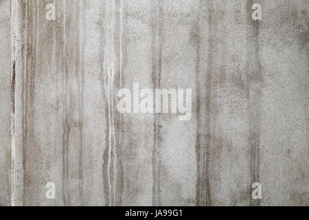 Old concrete wall with wet stains, grungy frontal background photo texture Stock Photo
