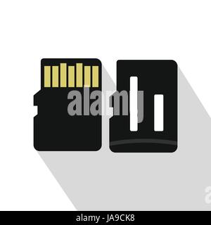 SD memory cards icon, flat style Stock Vector