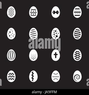 Set of Easter icons. Vector illustration isolated on white background ...