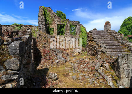 France, Haute Vienne, Oradour sur Glane, ruins of the original village remain as a memorial Stock Photo