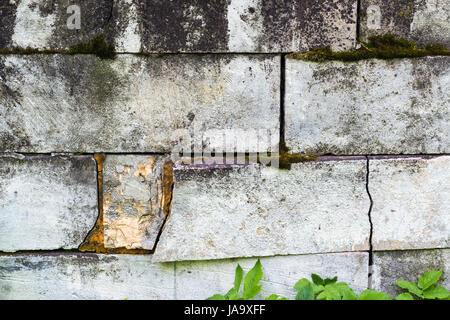 the old wall with big bricks from the Sheremetevs fincas Stock Photo