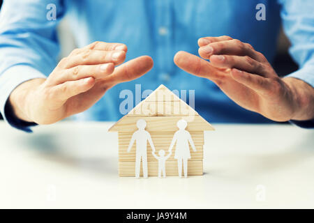 family property, life and health insurance concept Stock Photo