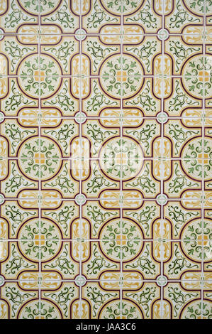 traditional Portuguese tiles on the exterior wall of a building Stock Photo