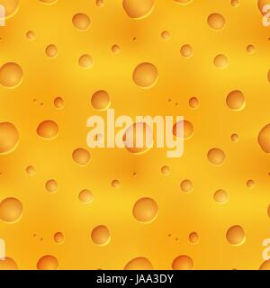 Bright realistic tasty yellow cheesy seamless pattern Stock Vector