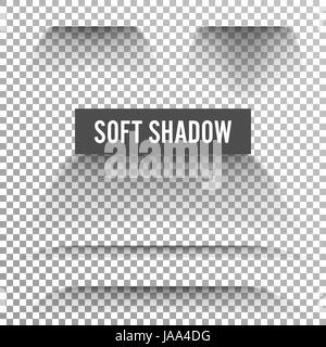 Transparent Soft Shadow Vector. Transparent And Gradient Effect With Soft Edge On Check Background. Stock Vector