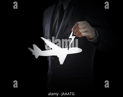 Passenger air plane crash, hijack Stock Photo - Alamy