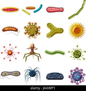 Bacilli icons set 9 vector Stock Vector Image & Art - Alamy