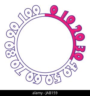 Progress loading indicator percentage icon Stock Vector